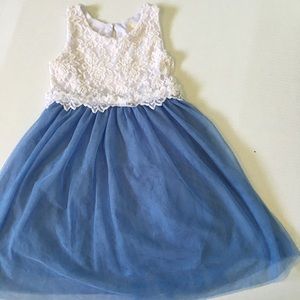 Btween blue and white laced dress